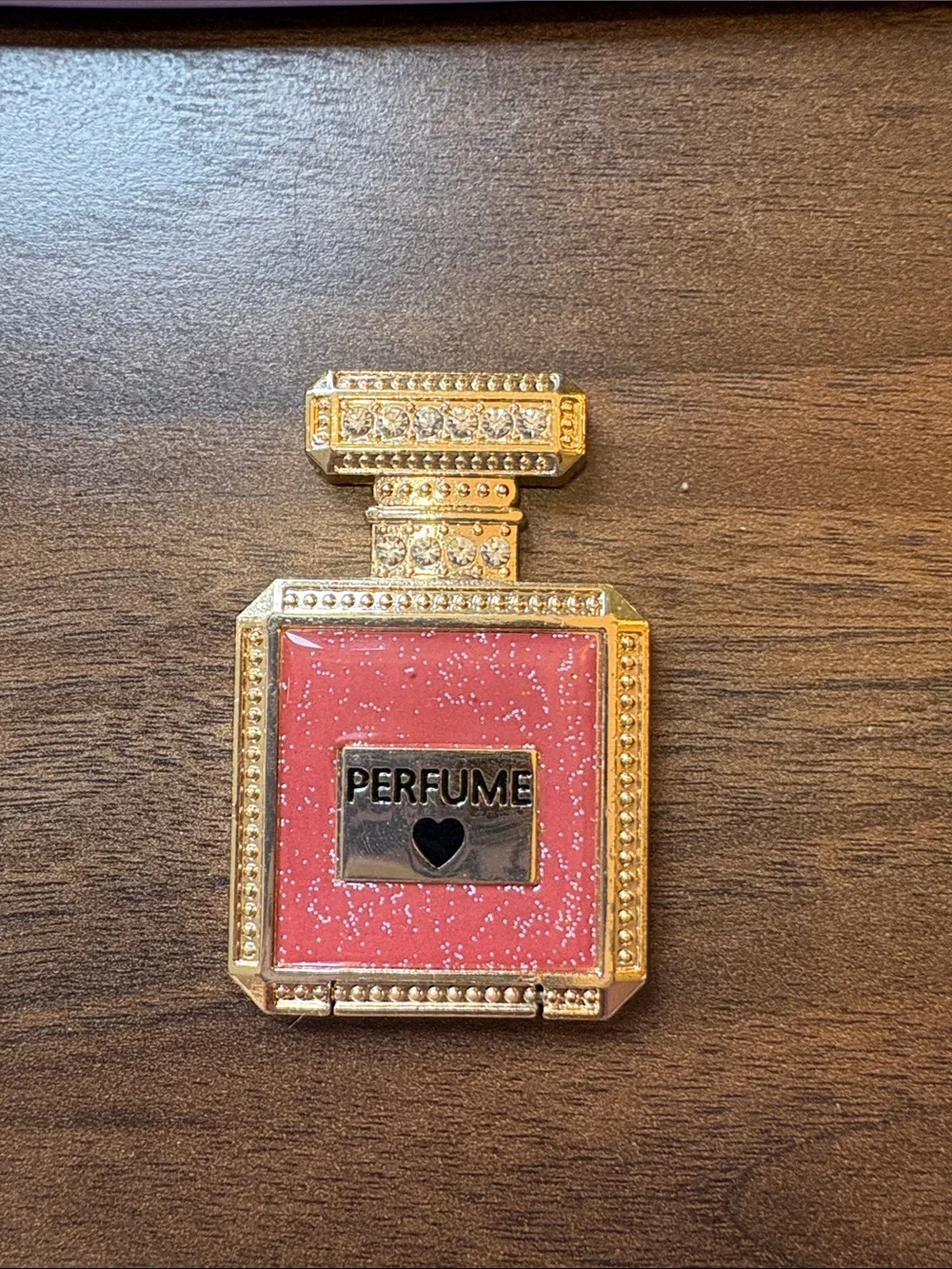 Gold & Pink 'Perfume' Phone Case Charm - Women's Accessory